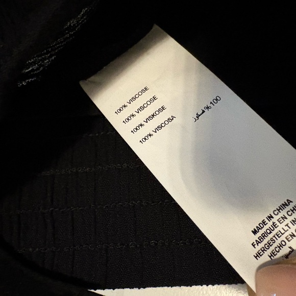 Black Palazzo Beach Pants with Side Slit - Picture 5 of 6